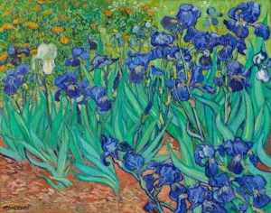 Vincent van Gogh's painting, Irises. Learn how to paint with one of in our private art lessons!