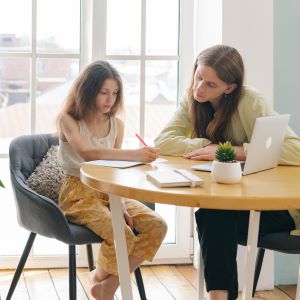 homeschool student and homeschool teacher